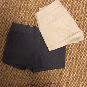 Two pairs of j crew chino shorts